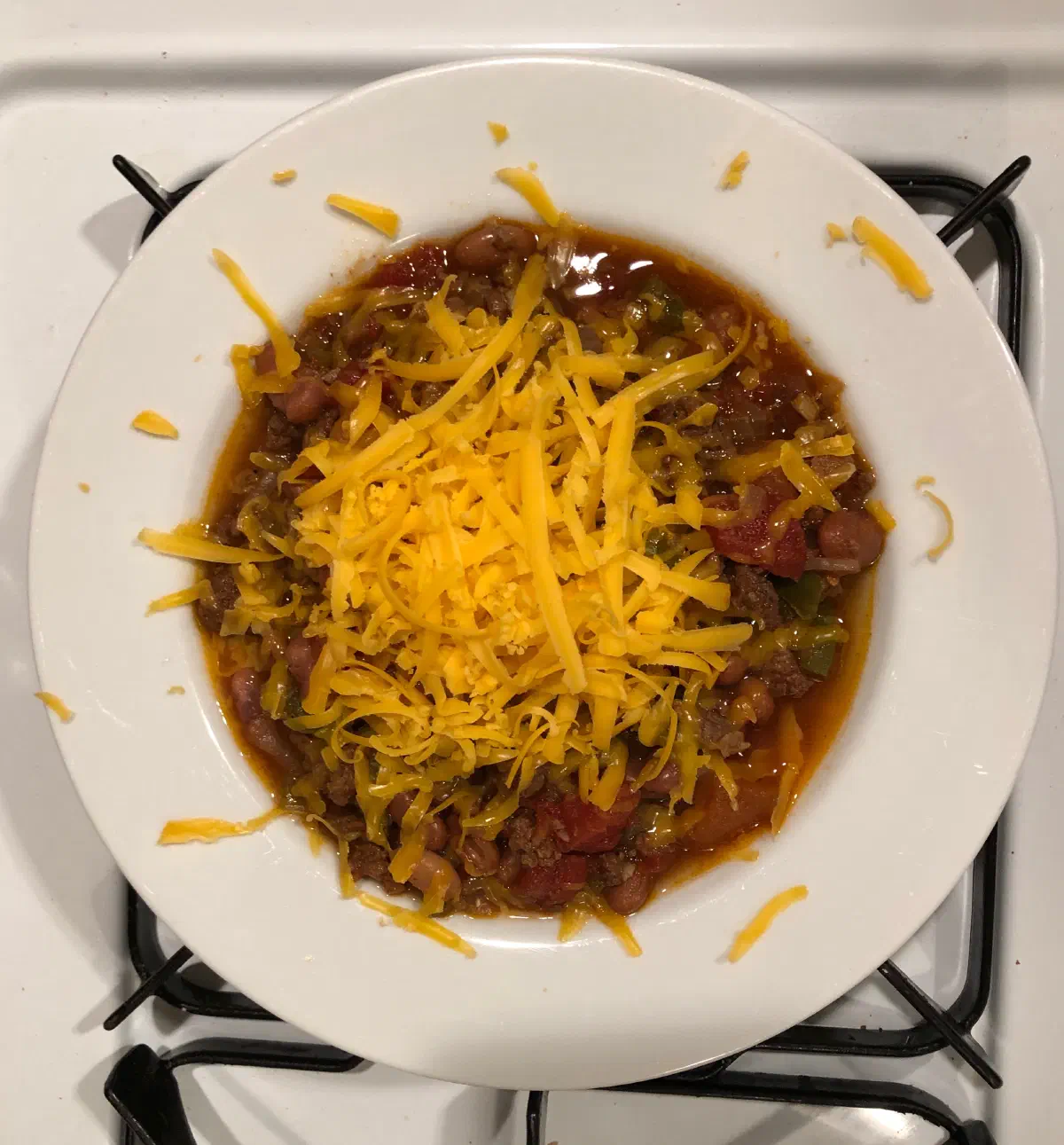 Finished bison chili