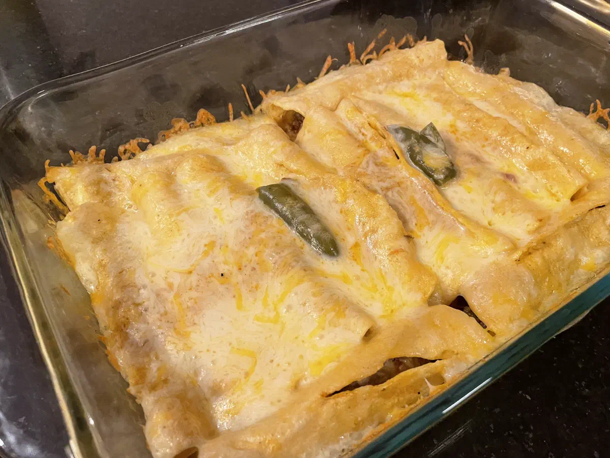 Enchiladas after baking