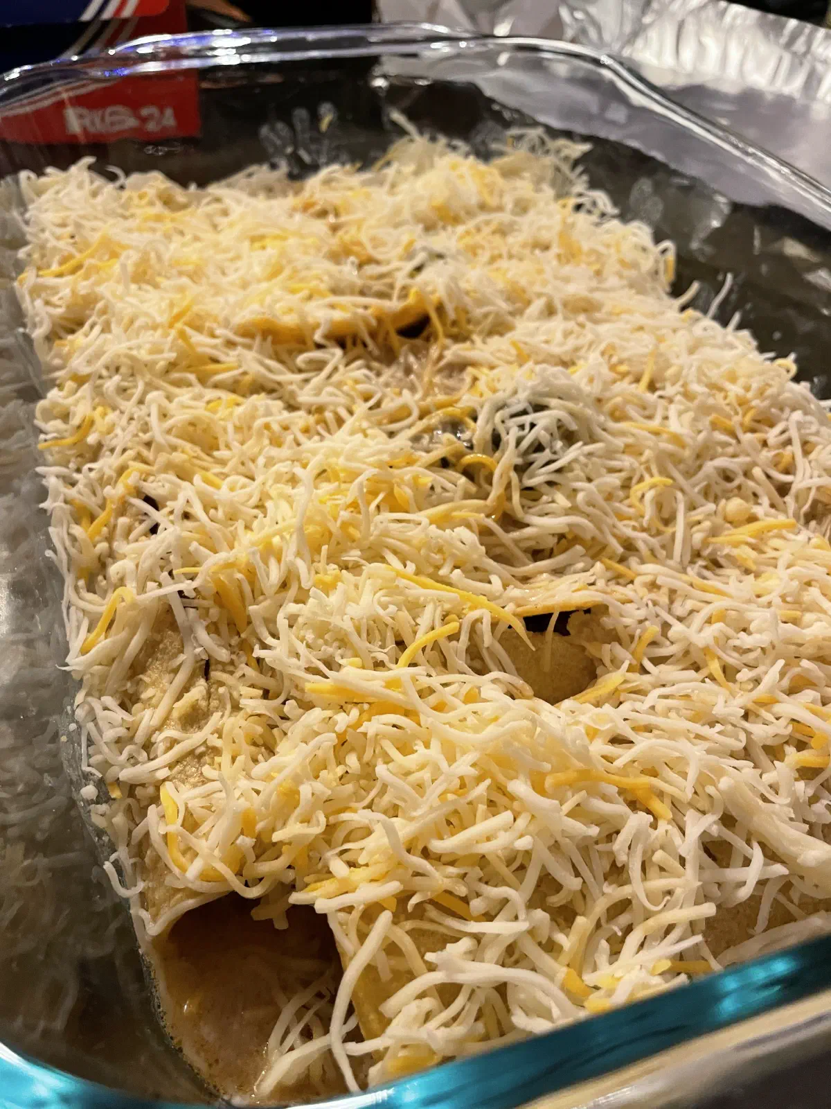 Enchiladas before baking
