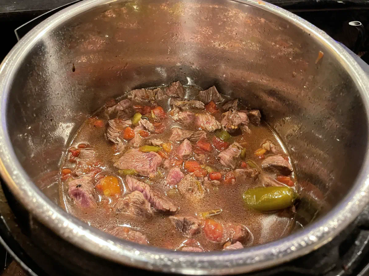 Finished product from the pressure cooker