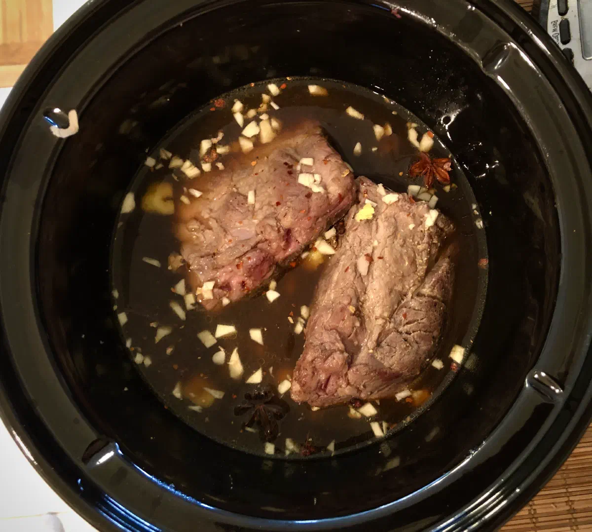 Prepped slow cooker