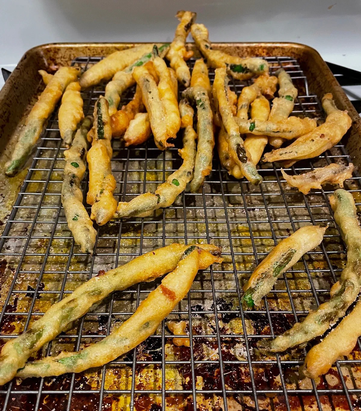 Finished beans cooling